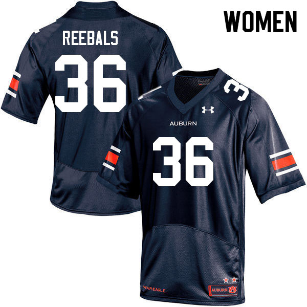 Women #36 Luke Reebals Auburn Tigers College Football Jerseys Sale-Navy